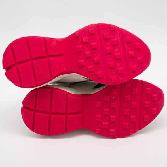 Size 36.5eu 6.5 US - Gucci GG Rhyton Beige White Pink Blue GG Canvas Leather - Picture 6 of 13